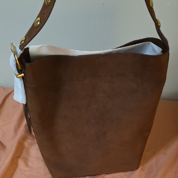 NWT Madewell Essentials Studded Suede Tote - Picture 9 of 12